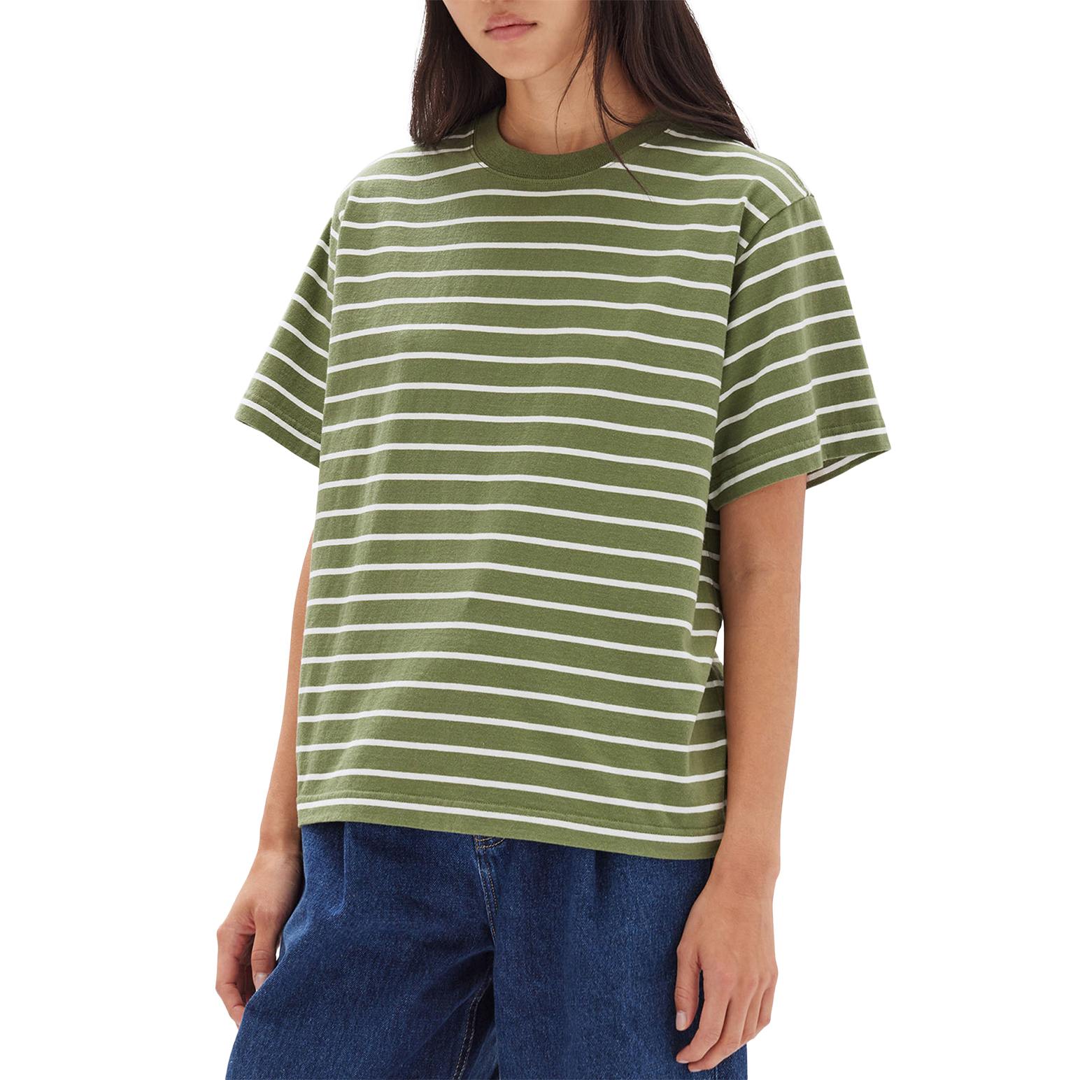 Assembly Label Cohen Stripe Short Sleeve Tee Pandan/Antique White